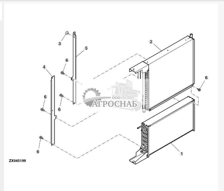 Охладитель масла и конденсатор системы кондиционирования, стандартный 